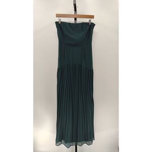 Lulu's Elegant Green Strapless Dress